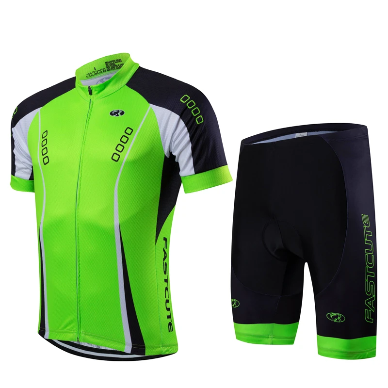3 FASTCUTE Cycling clothing set men short set gel pad breathable ropa ciclismo quick dry conjunto ciclismo#65 - Цвет: 3