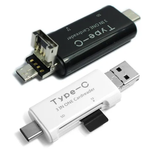 Горячая Распродажа! 3 в 1 type C USB MicroUSB кард ридер SD SDHC SDXC microSD microSDHC карта microSDXC