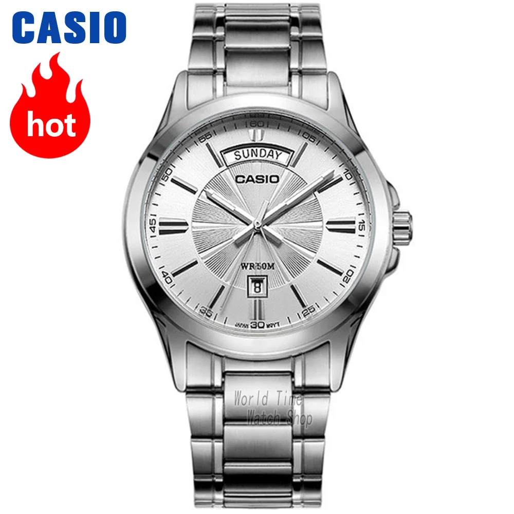 Casio часы Простые часы мужские топ-бренд роскошные повседневные платья кварцевые часы Водонепроницаемые Светящиеся мужские часы Спортивные военные часы relogio masculino reloj hombre erkek kol saati montre homme 1381