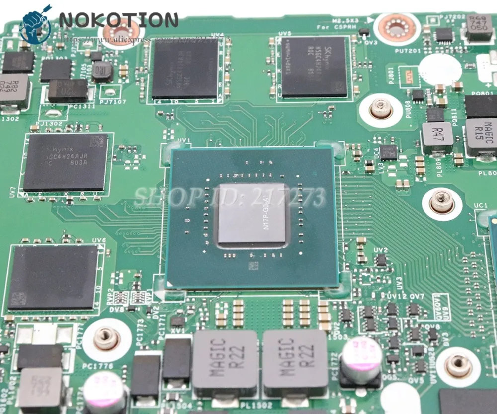 NOKOTION для acer A715-71G Материнская плата ноутбука GTX 1050 GPU SR32Q I7-7700HQ Процессор DDR4 C5MMH C7MMH LA-E911P основная плата