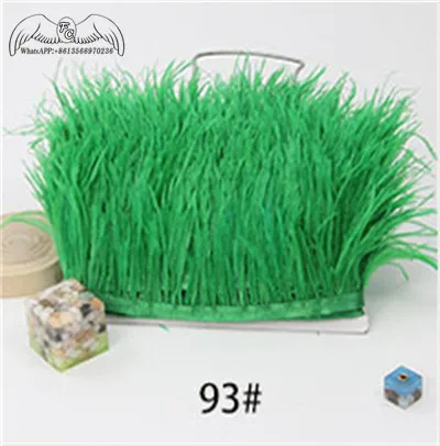 dark green 10 ярдов, 8-10 см, натуральное пушистое страусиное перо, отделка, сделай сам, украшение одежды, перо, лента, платье/юбка/украшение для рукоделия - Цвет: dark green