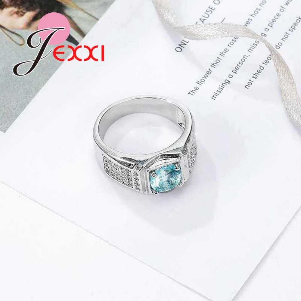 

Gorgeous Halo Round Cubic Zirconia Rings 925 Sterling Silver Finger Jewelry for Women Girls Wedding Anel Feminino