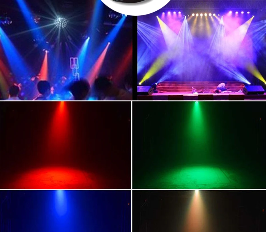 Светодиодный светильник для сцены, RGB, диско-светильник, стробоскоп, DMX 512, точечный светильник, DJ Лазерный светильник, шоу-проектор, бальный бар, семейные рождественские вечерние лампы
