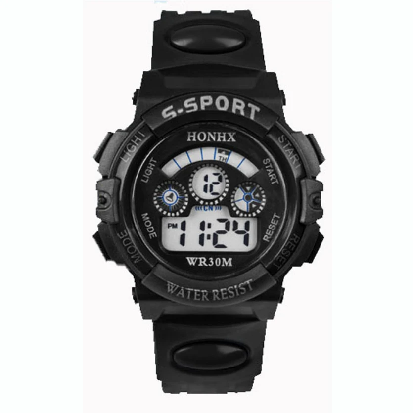 Reloj водонепроницаемый 2018 Повседневные детские цифровые светодиодные кварцевые