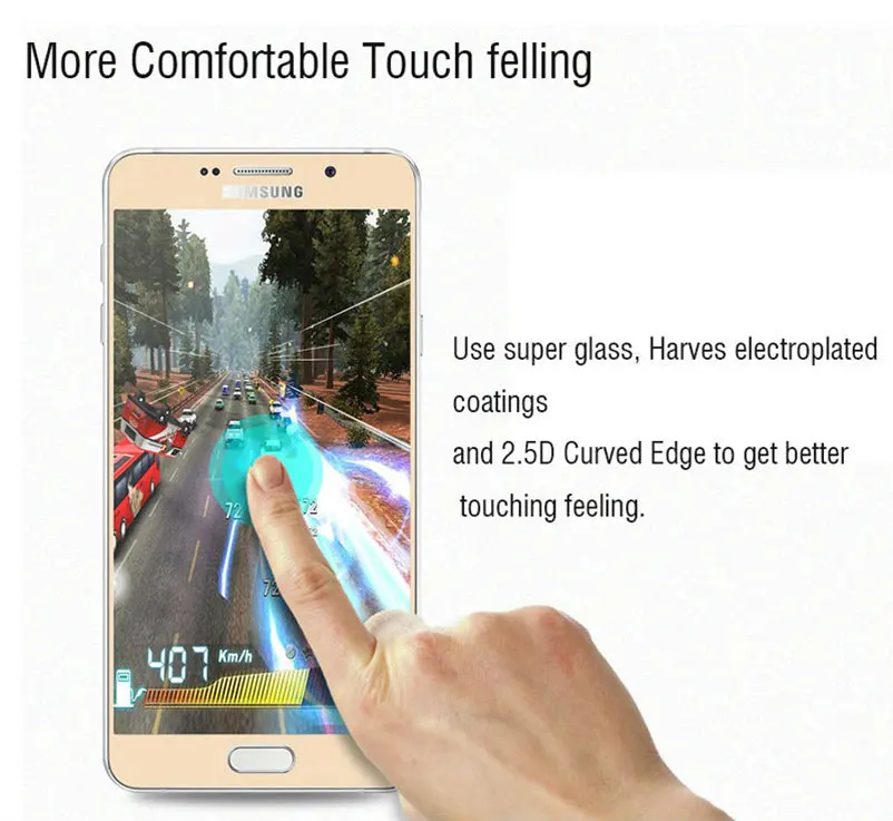 Закаленное стекло с полным покрытием для Samsung galaxy A8s J7 Prime A3 a7 A5 A8 2015 2017 2018 S6 Edge Note 5