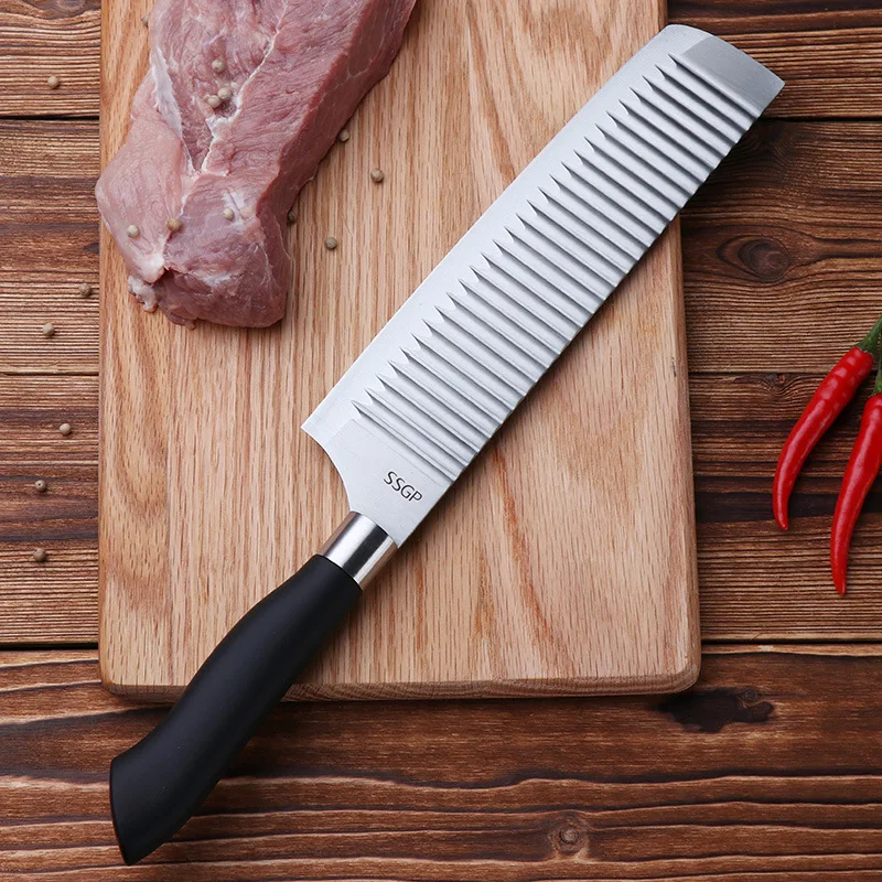 Нержавеющая сталь антипригарный кухонный нож шеф-повара нож для тонкой нарезки острый нож для овощного мяса кухонный нож