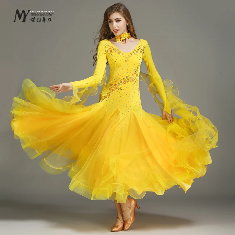 Новинка 2017 года стандартное платье для соревнований в Бальные комнаты