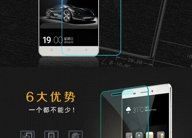 Sundigit нанометр 9 H 0.26 мм для ZTE Nubia Z7 Макс закаленное Стекло Экран протектор Защитная