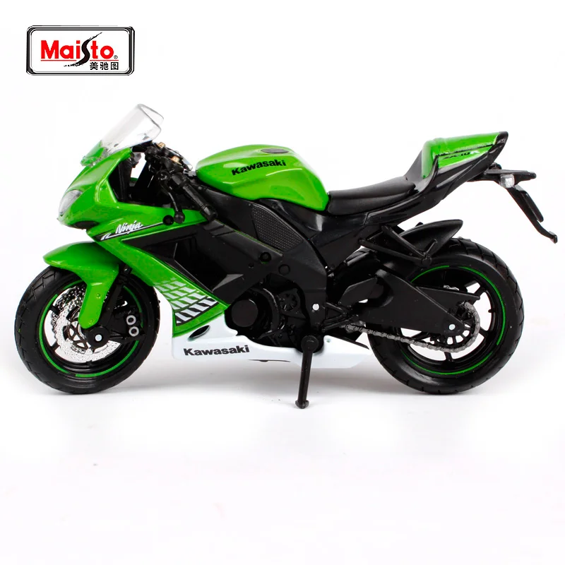 Maisto 1:18 зеленая большая игрушка для мотоцикла литье под давлением kawasaki 1/18 модель