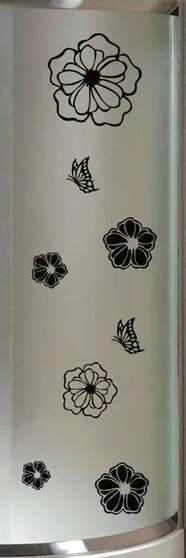 Высокое качество бытовой стиральной машины Холодильник стикер цветок бабочка