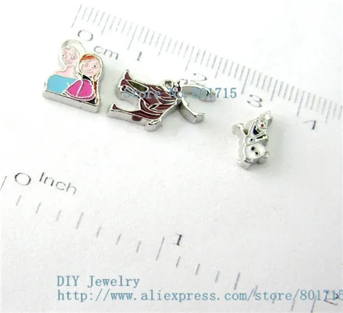 Новый стиль 10 шт смешанные стили мультяшный персонаж плавающий медальон живые