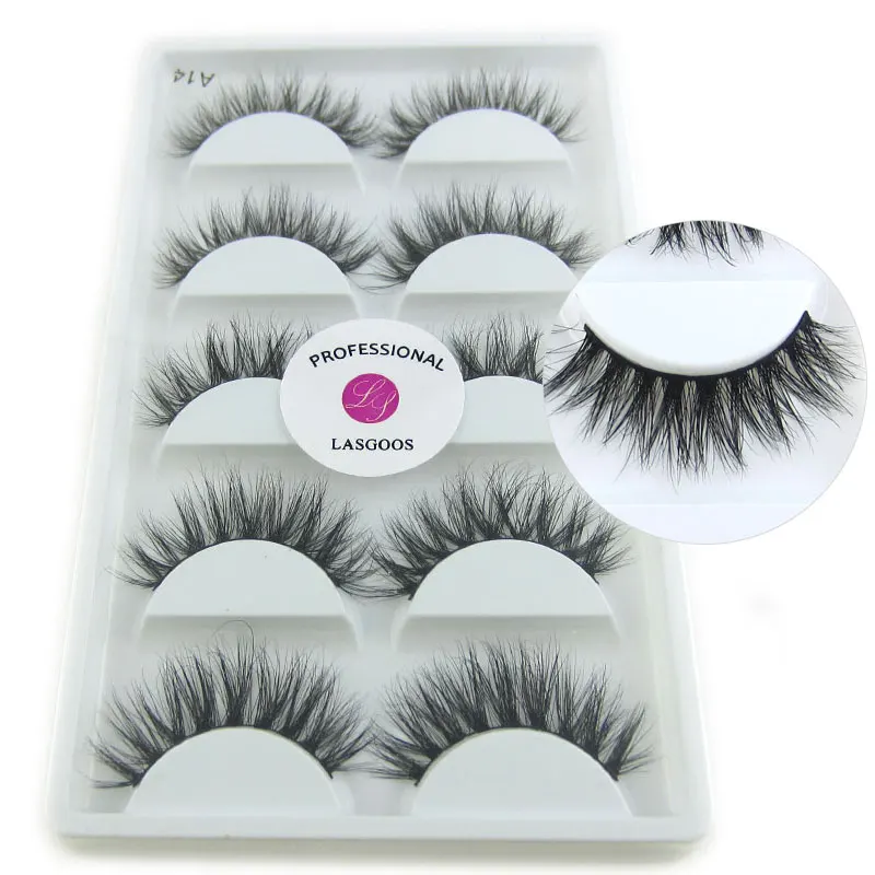 5 пар натуральных ресниц ручной работы 3D норковые ресницы полоски толстые