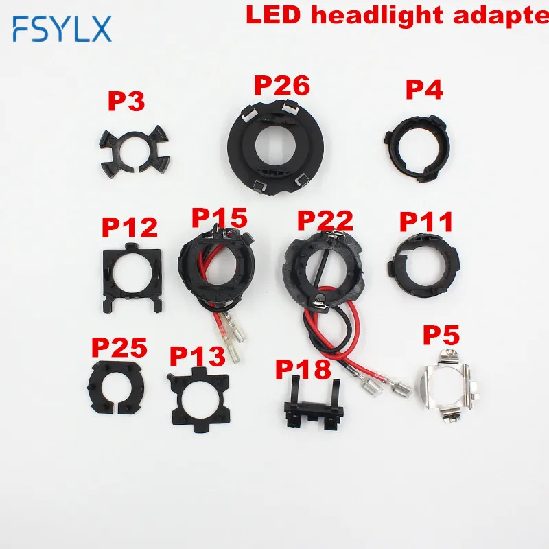 FSYLX H7 светодиодный налобный светильник адаптер для hyundai/mazda/vw/Land Rover/Benz/ford H1 налобный светильник держатель база для honda