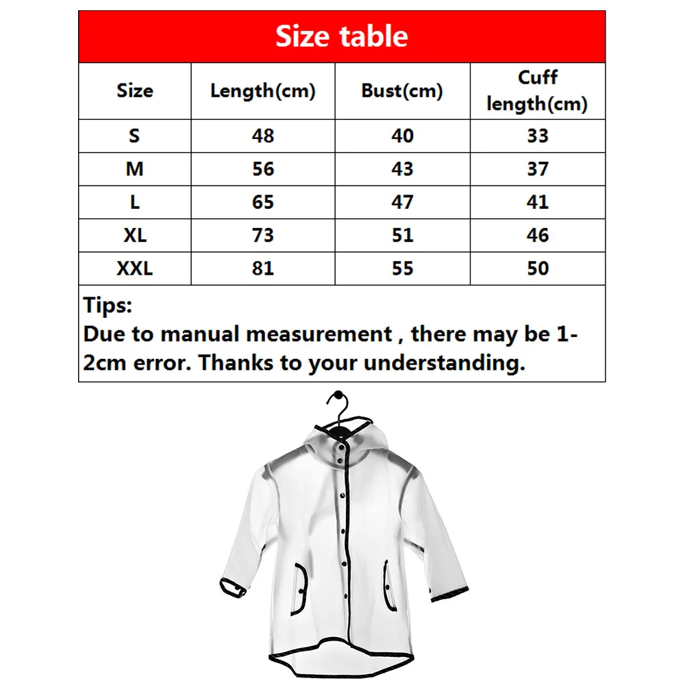 

Transparent EVA Trench Kids Boys Rain Coat Hooded Outdoors Clear Waterproof Girls Toddler Raincoats Rainwear