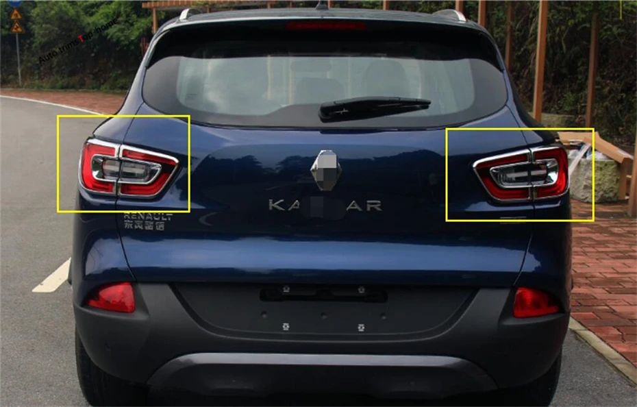 Yimaautotrims Chrome Rear Trunk Tail Lights Lamp Bezel Cover Trim Fit For Renault KADJAR 2016 2017 2018 ABS Chromium Styling | Автомобили