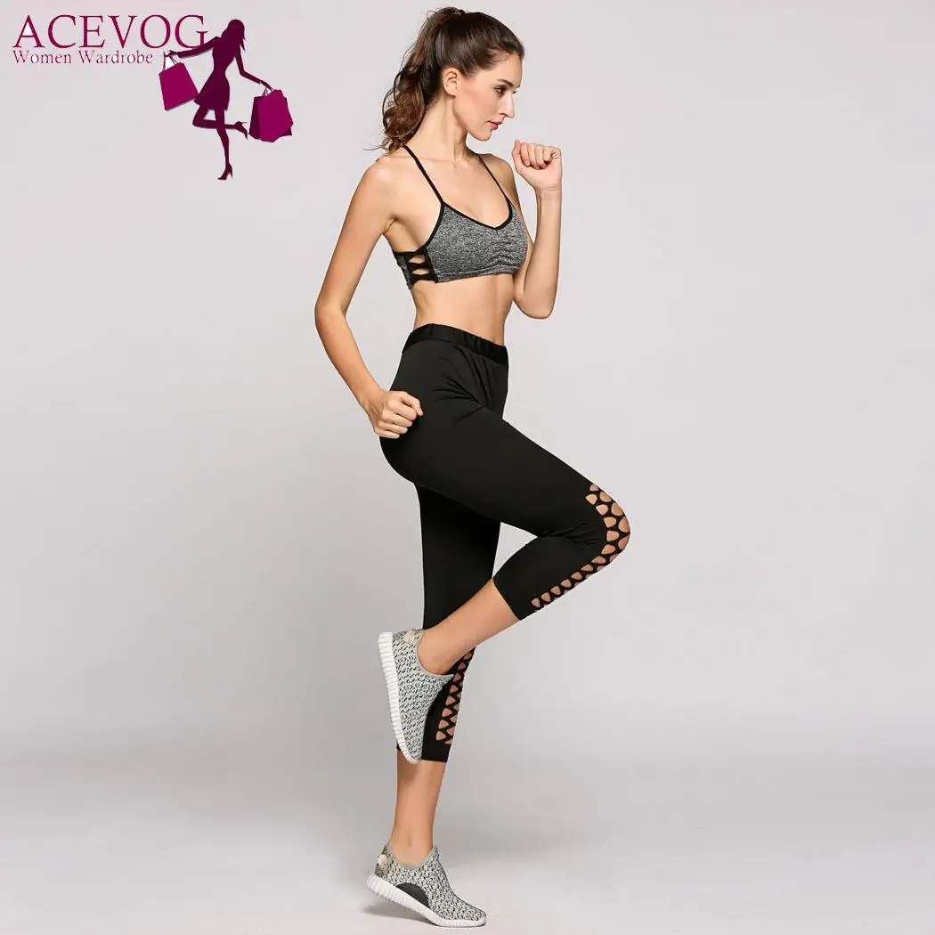 Высокая ушко сплошной талии Тонкий эластичные штаны для Фитнес | Женская одежда