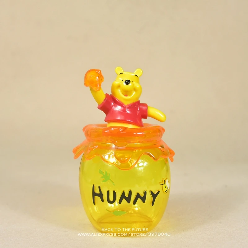

Disney Winnie the Pooh storage jar 16cm Action Figure Anime Decoration Collection Figurine mini doll Toy model for children gift