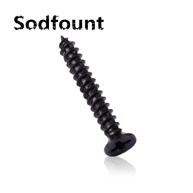 

100pcs/lot Cross countersunk head tapping screw Flat head self-tapping nail KA FA iron black M2.3 Miniature electronic screw