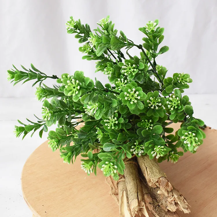 35cm artificial greenery plants 7 forks Milan grass wall Plant for home wedding decoration | Дом и сад