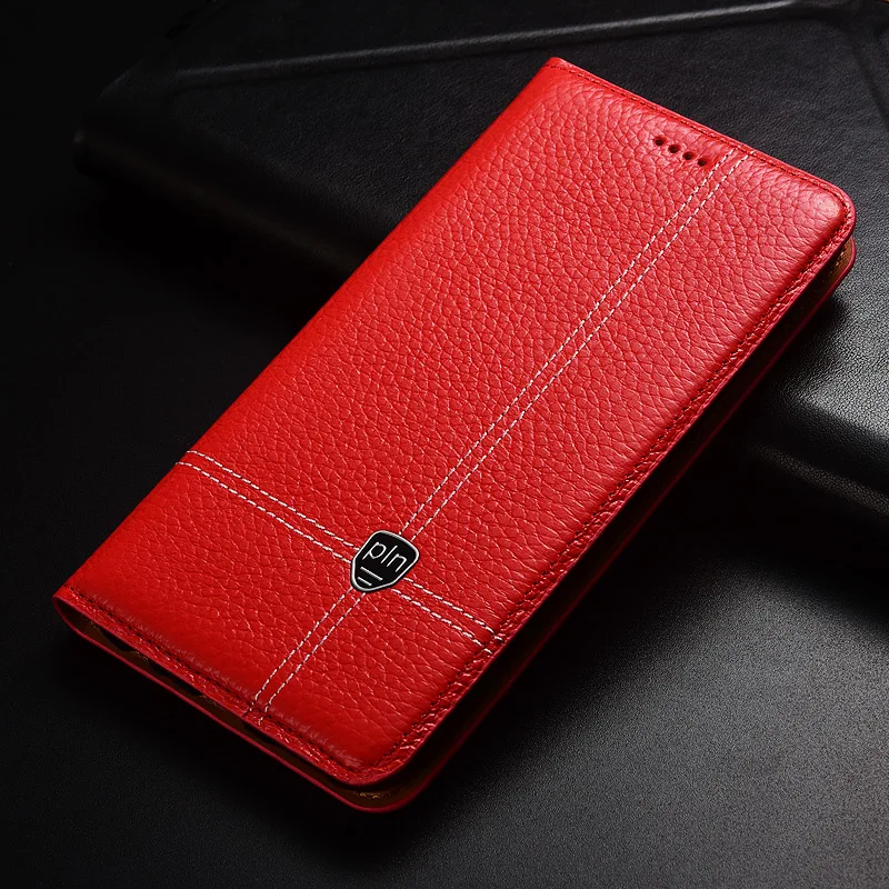 Красный Чехол для Xiao mi Red mi 7 7A 8 8A K20 Note 7 8 Pro/mi 9T Pro Чехол с откидной подставкой из натуральной кожи чехол для мобильного телефона - Цвет: Красный