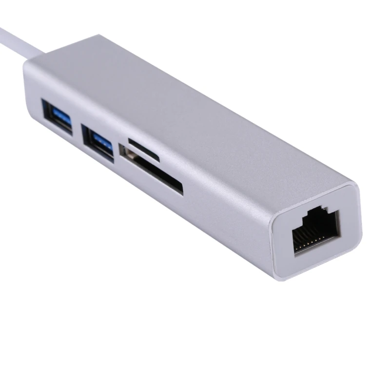 Haweel usb type c адаптер USB C в Gigabit Ethernet RJ45 и 2 3 0 SD Micro кардридер конвертер