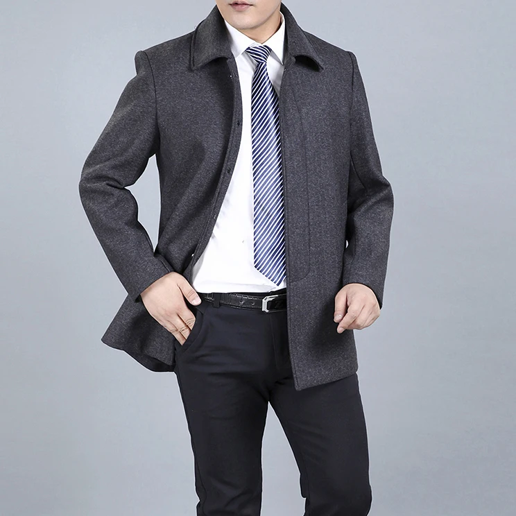 Mu Yuan Yang New Men Woolen Winter Coats And Jackets Casual Mens Wool Overcoat 4XL Warm Jacket &amp Blends Clothing | Мужская одежда