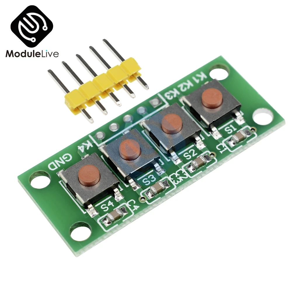 5Pin 1x4 4 кнопки клавиатуры макет модуль для Arduino DIY KIT универсальный для обучения и экспериментов