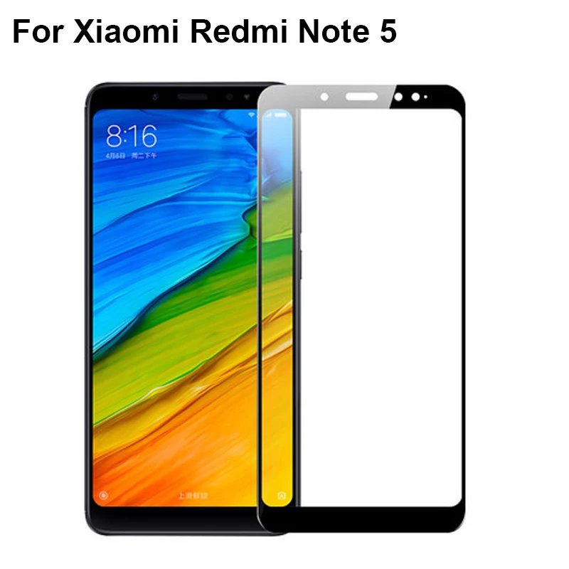 Черно-белое ультратонкое закаленное стекло 9H для Xiaomi Redmi Note 5 Note5 крышка телефона