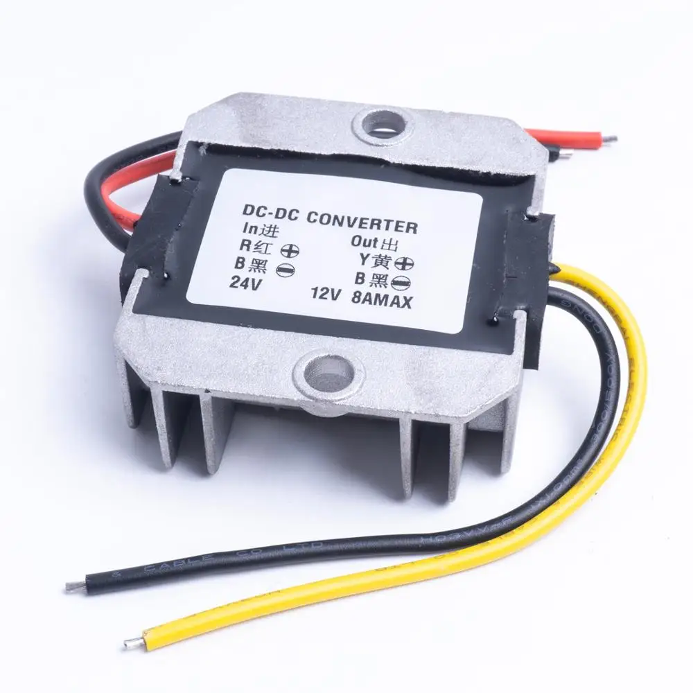 24V to 12V 8A Преобразователь напряжения постоянного тока 24V в 12V 3A 5A 8A 10A Шаг вниз Напряжение редуктор CE по ограничению на использование опасных материалов в производстве Сертифицированный - Цвет: 24V to 12V 8A