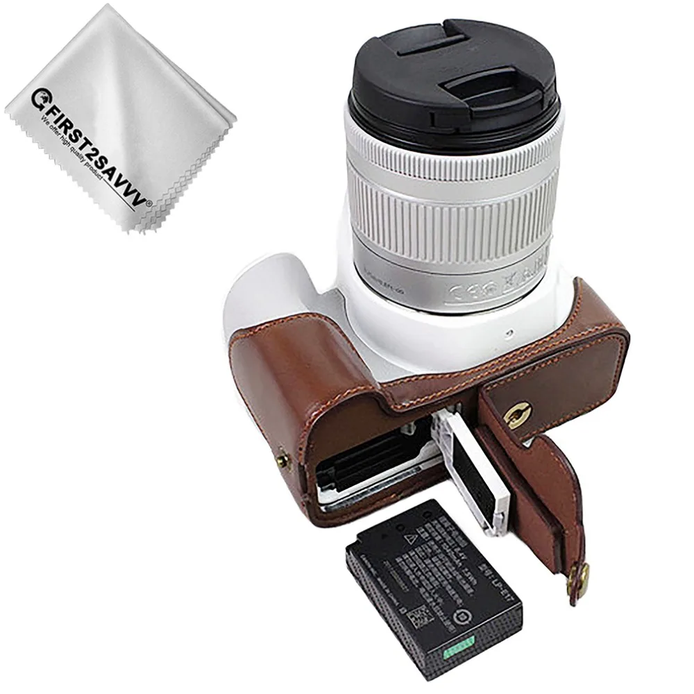 Чехол для цифровой камеры из искусственной кожи с ремешком для Canon EOS 200D 250D Rebel SL2 SL3 KISS X9 18-55 мм