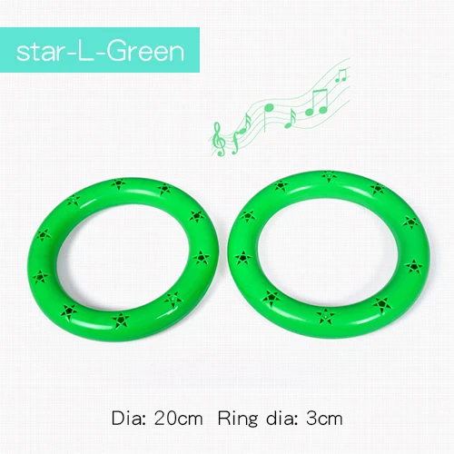 24star Green L Ruizhi Детские звуковые гимнастические кольца для детского сада Утренние упражнения на открытом воздухе спортивные игрушки школьные игры Детские игрушки RZ1056 - Цвет: 24star Green L
