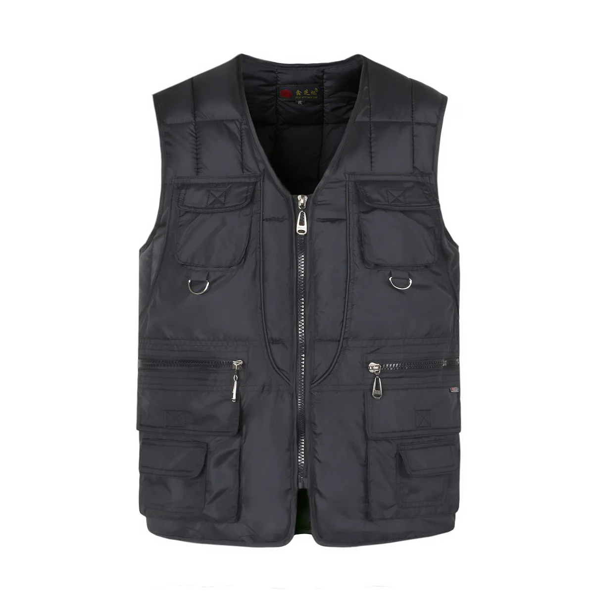 3622 Autumn Winter Sleeveless Jacket Waistcoat Men Fishiong Thickening Keep Warm Down Vests Male With Many Pockets Bodywarmer