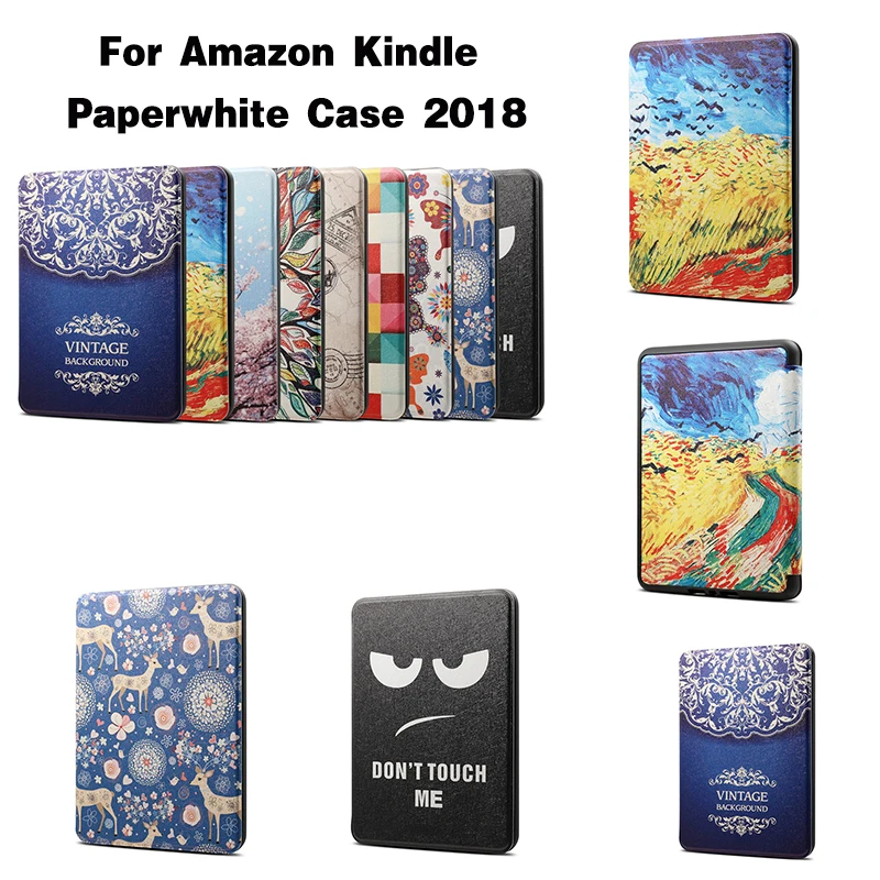 Чехол для электронных книг для Amazon Kindle Paperwhite чехол из кожи на магните Wake Up 10 Th 4, противоударный чехол для планшетов 6 дюймов