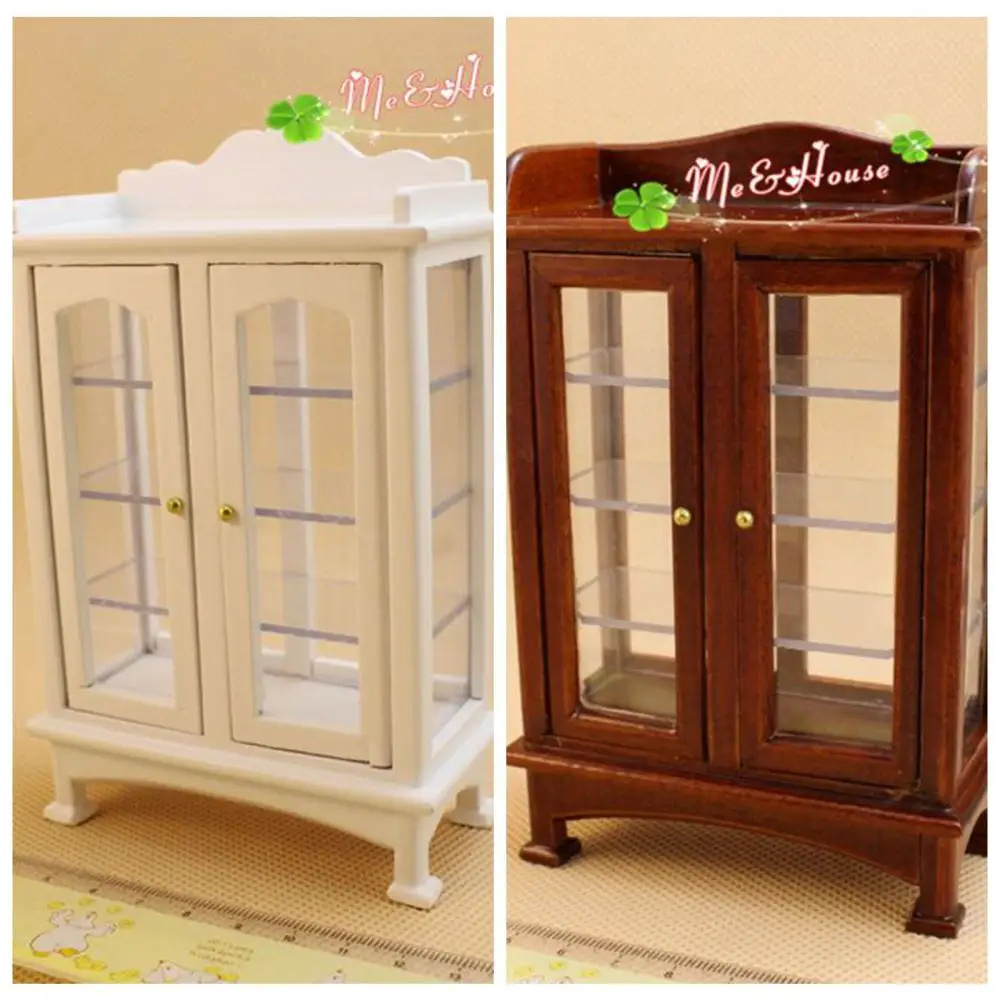 

G05-X072 children baby gift Toy 1:12 Dollhouse mini Furniture Miniature baby Transparent glass cabinets 1pcs