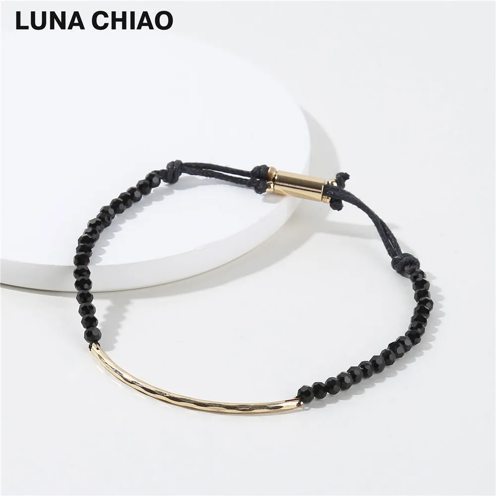 Модные Изящные браслеты LUNA CHIAO из стеклянных бусин с тонкой нитью для женщин|bracelet