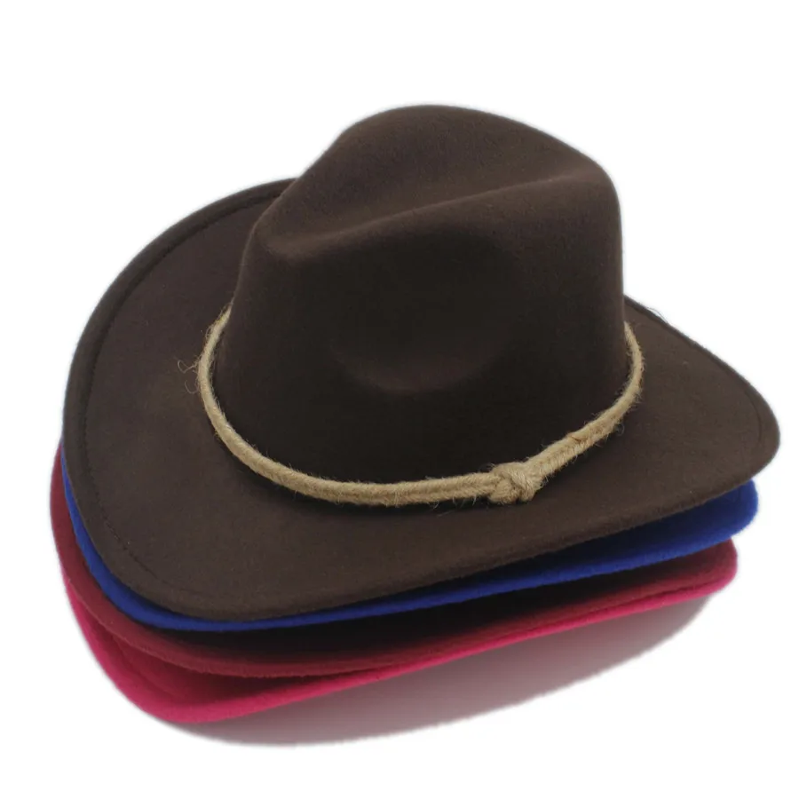 Шляпа в стиле ретро для мужчин и женщин ковбойская шляпа западном джентльмена с