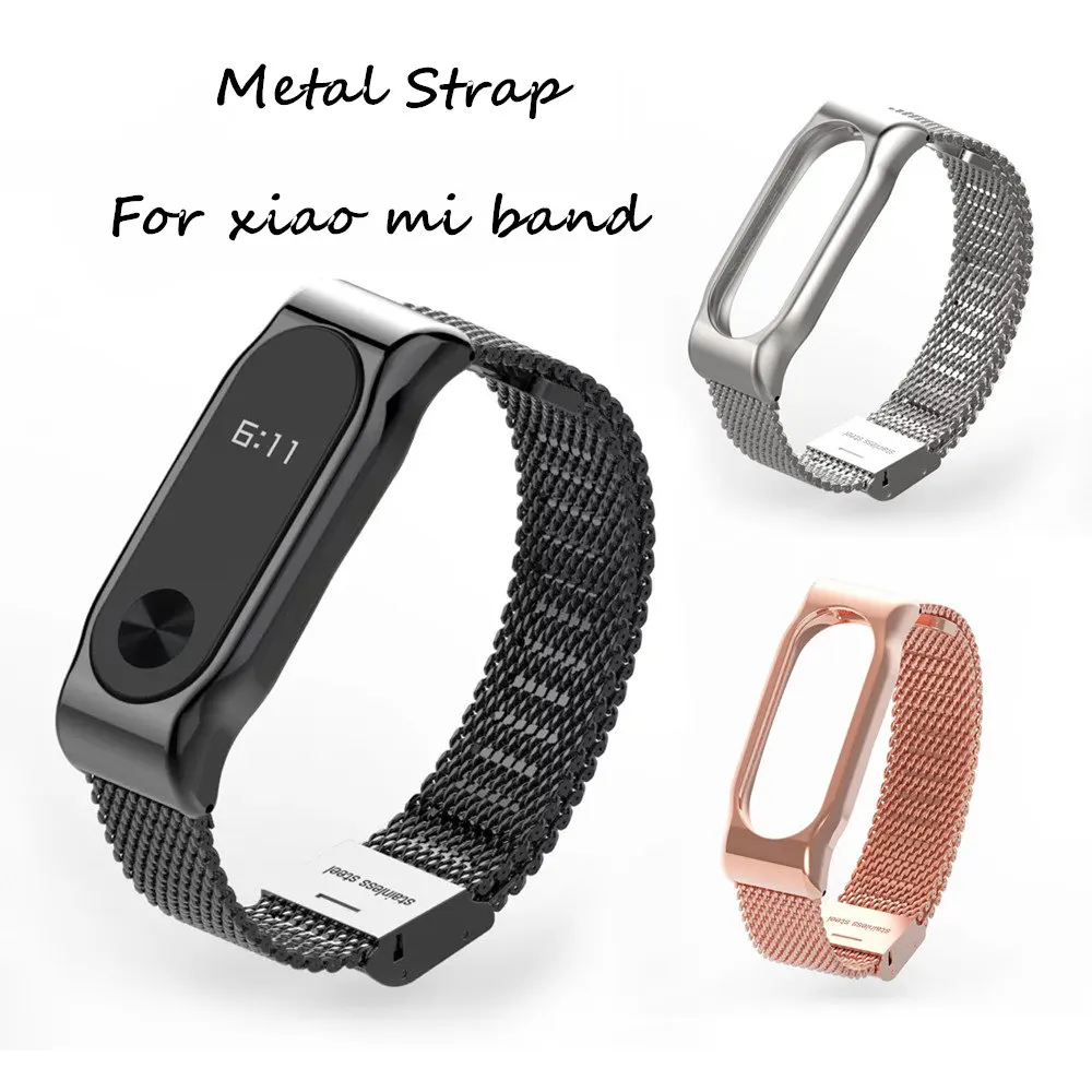 Оригинальный металлический браслет Mi band 2 из нержавеющей стали для Xiaomi Band