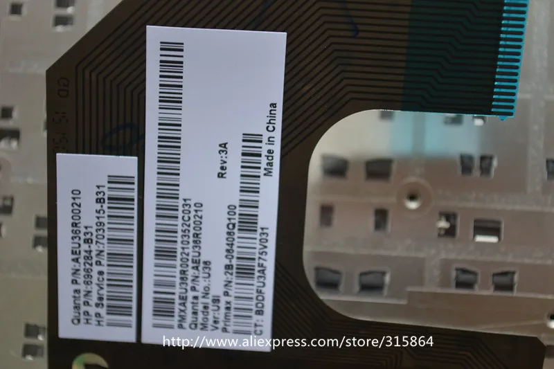 

US New laptop keyboard for HP Sleekbook 15-b000 15-b003tx 15-b004tx 701684-001 black