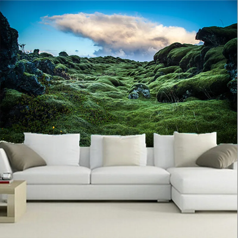 

The latest 3D murals, papel de parede Ireland Moss Nature wallpapers, living room TV wall bedroom wall of wall paper
