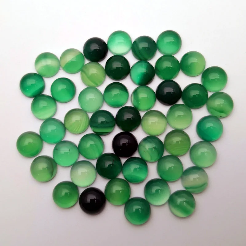 

Натуральный камень зеленый Агат 10 мм круглые бусины кабошон модное кольцо ожерелье серьги 24 шт./лот ювелирные аксессуары без отверстия