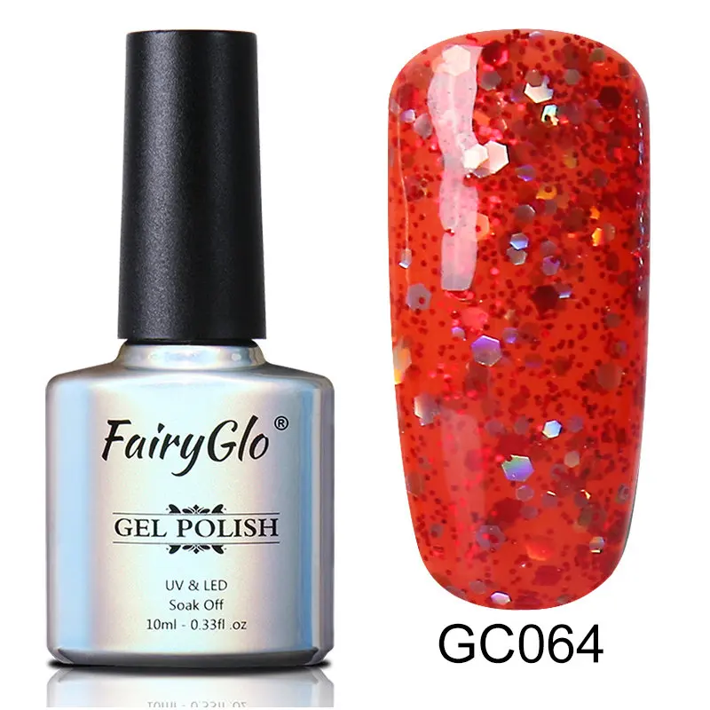 GC064 FairyGlo 15 мл Блестящий Блеск 27 цветов УФ гель лак для ногтей Топ основа праймер Полупостоянный Гибридный лак краска гель лак - Цвет: GC064