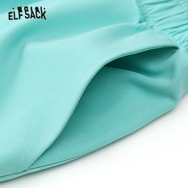 Женские однотонные шаровары ELF SACK штаны с эластичной талией мятного цвета