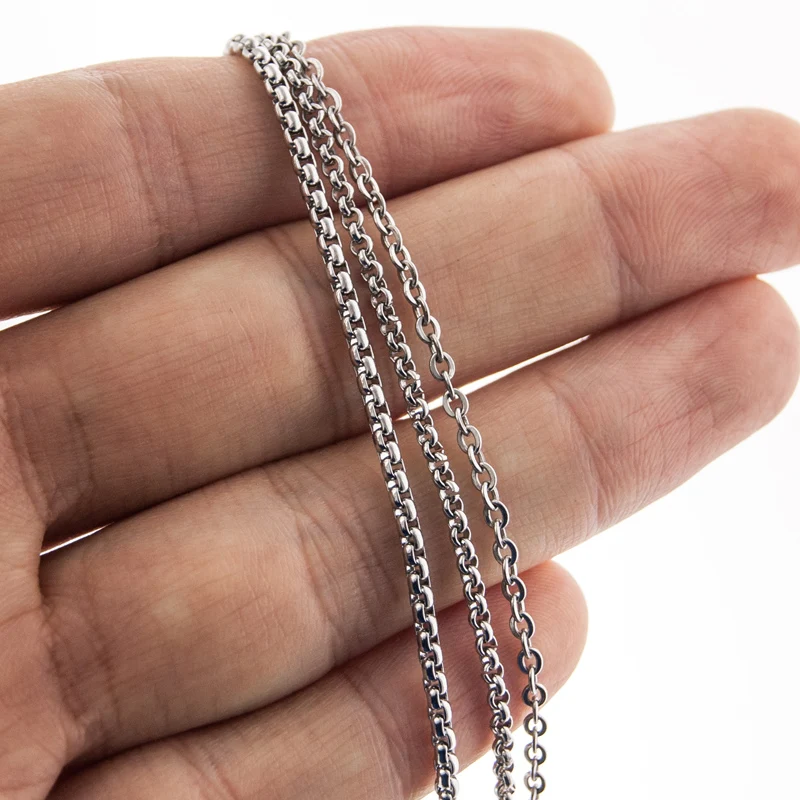Цепочка Rolo Risul из нержавеющей стали серебристого цвета модное тонкое ожерелье с