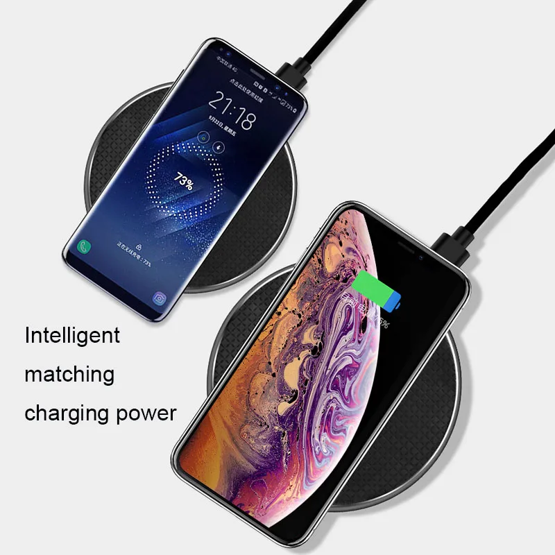 Qi Беспроводное зарядное устройство 10 Вт быстрое для samsung s10 s9 NOTE 9 xiaomi mi9 huawei mate 20RS