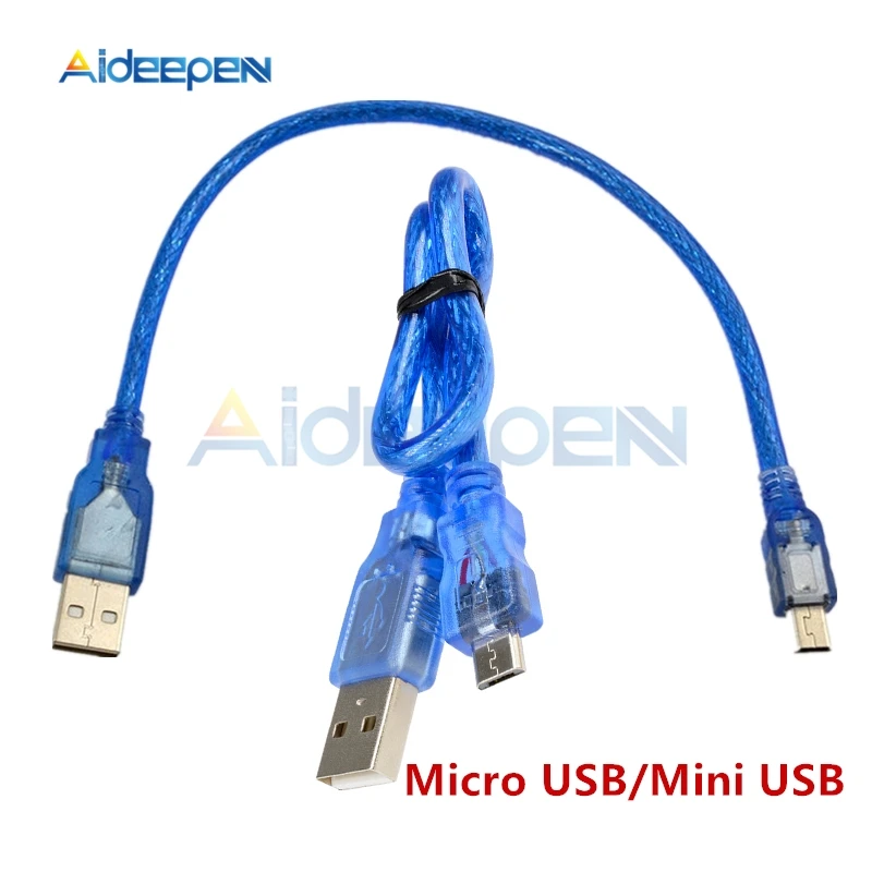 Micro USB Mini 2 0 штекер A к Micro/Mini B5 штырьковый кабель 30 см высокоскоростной шнур для