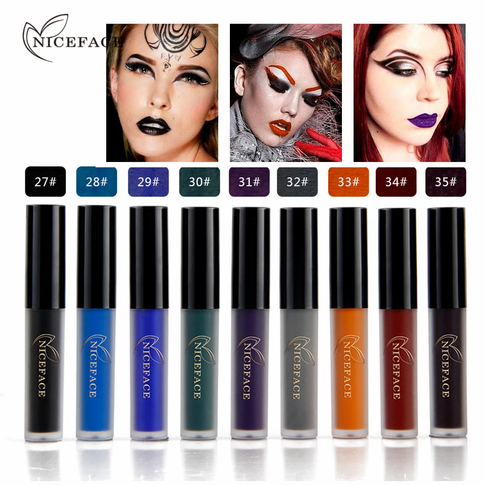 9 шт./лот жидкий блеск для губ красный черный матовый долговечная фиолетовая