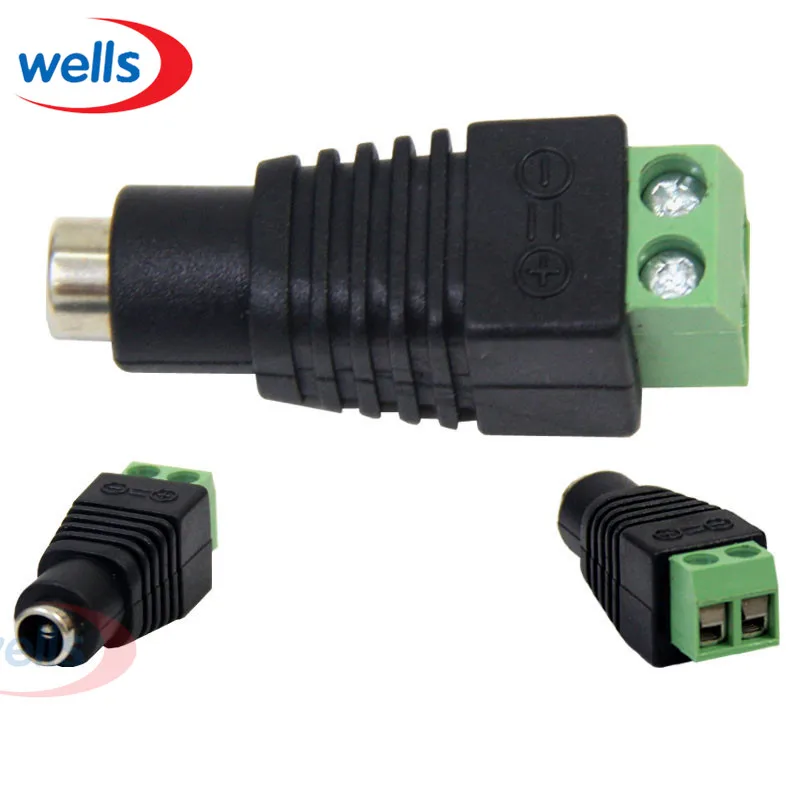 Разъем питания постоянного тока для светодиодной ленты 50 шт. 5 мм x 2 1 мм|connector for