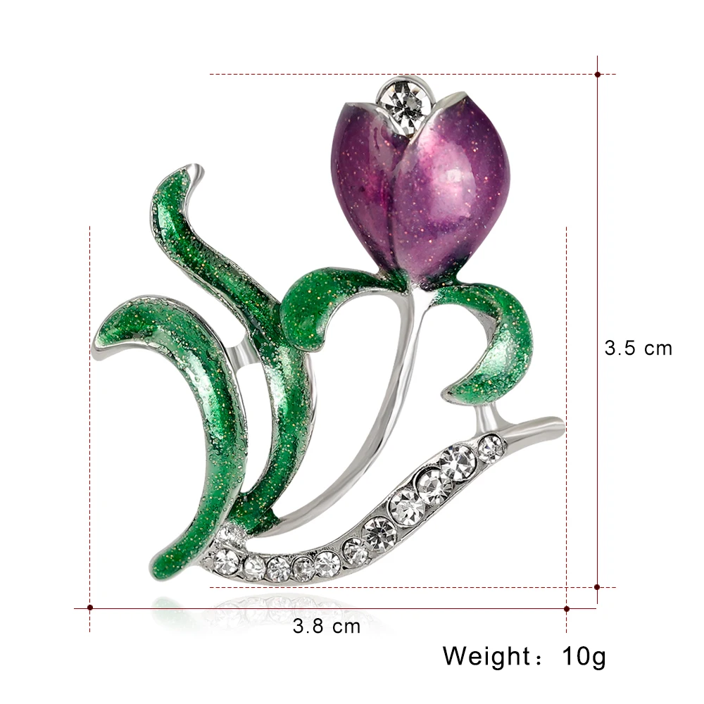Pro acme Модные фиолетовые цветы Броши Кристалл Винтаж люкс для эмали Булавки шарф