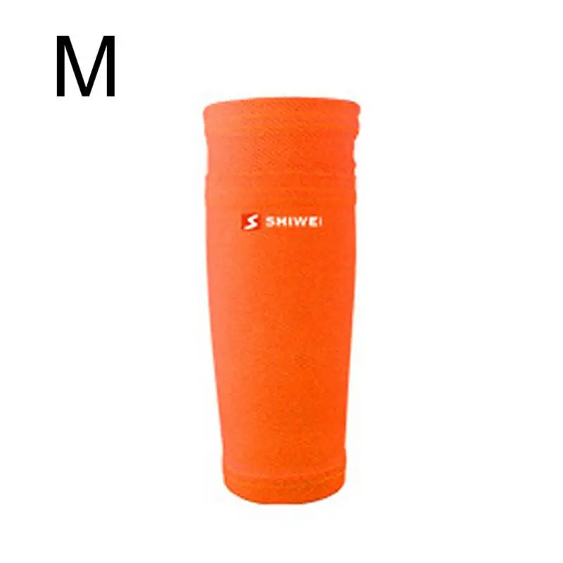 Orange M 1 пара, футбольные Защитные носки с карманом, Футбольные Щитки на голень, Поддержка голени, носки для взрослых и подростков - Цвет: Orange M