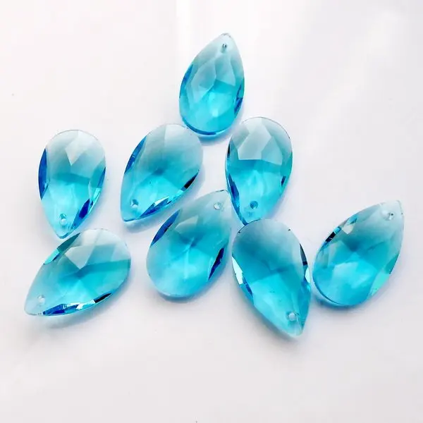 

Free Shipping! Wholesale AAA Top Quality 16mm 6106 Crystal almond/pear Pendant lake blue colour 60pcs